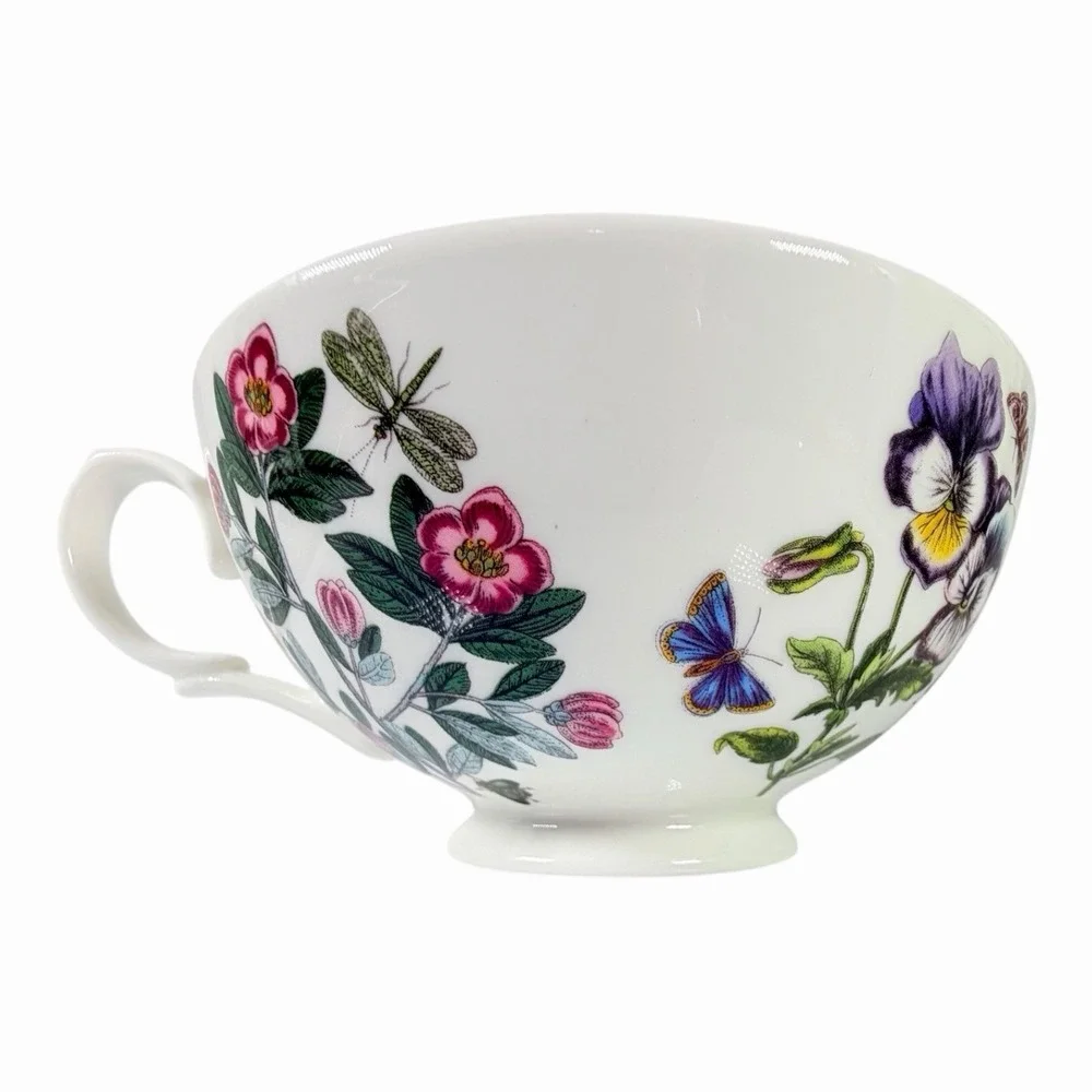 Portmeirion Botanic Garden Teapot w‎ Lid England Floral Butterfly
